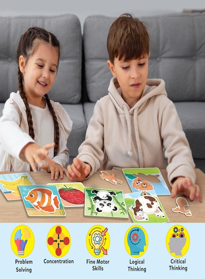 Little Berry Baby First Puzzle Game: Animal, Fruit & Vegetable | Combo of 6 Cardboard Puzzles with 15Pcs Each | Montessori Educational Toys for 2 3 4 Year Old Boys & Girls | Early Puzzle Set for Kids - Image 5